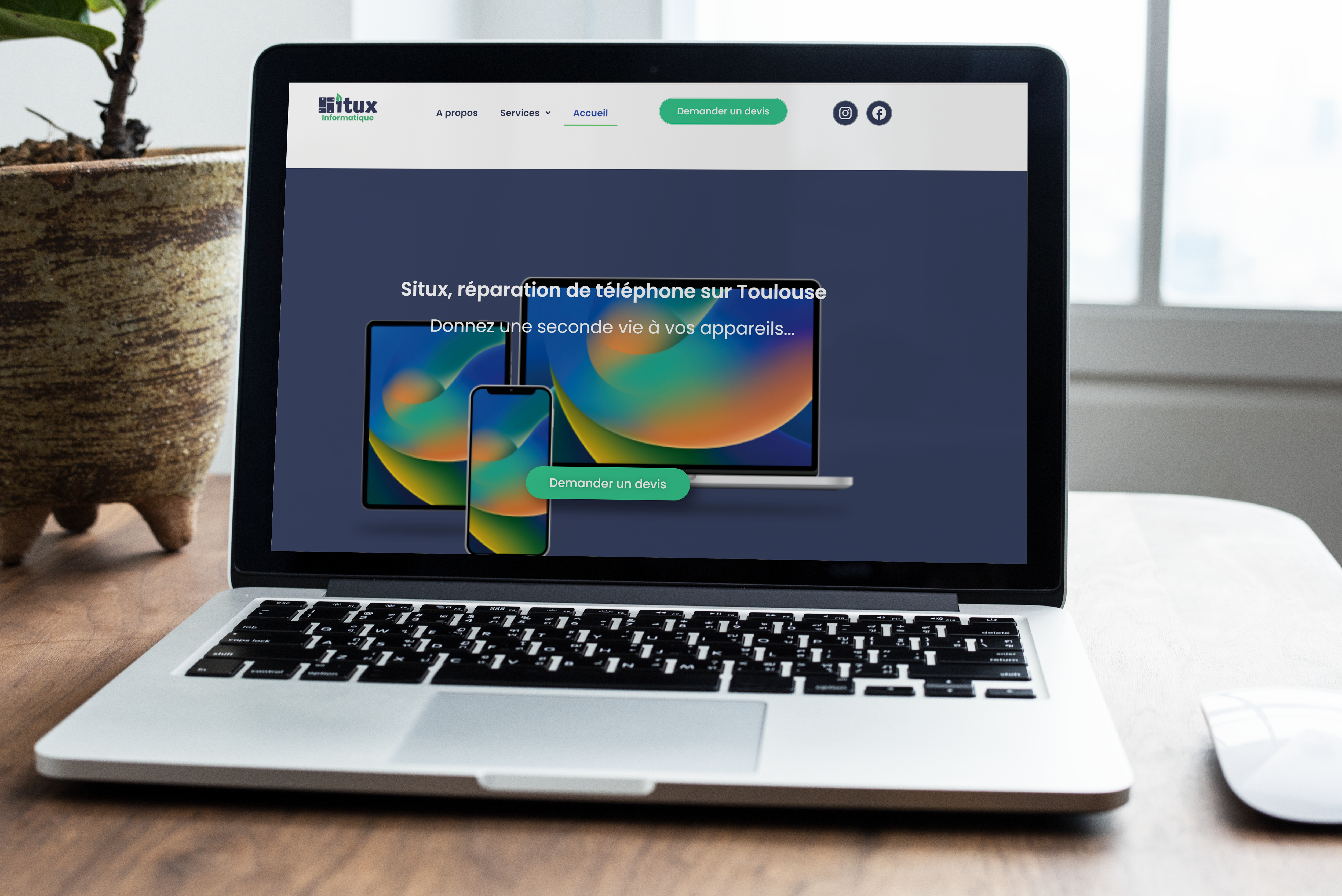 Conception d’une landing page pour une entreprise de réparation de téléphone