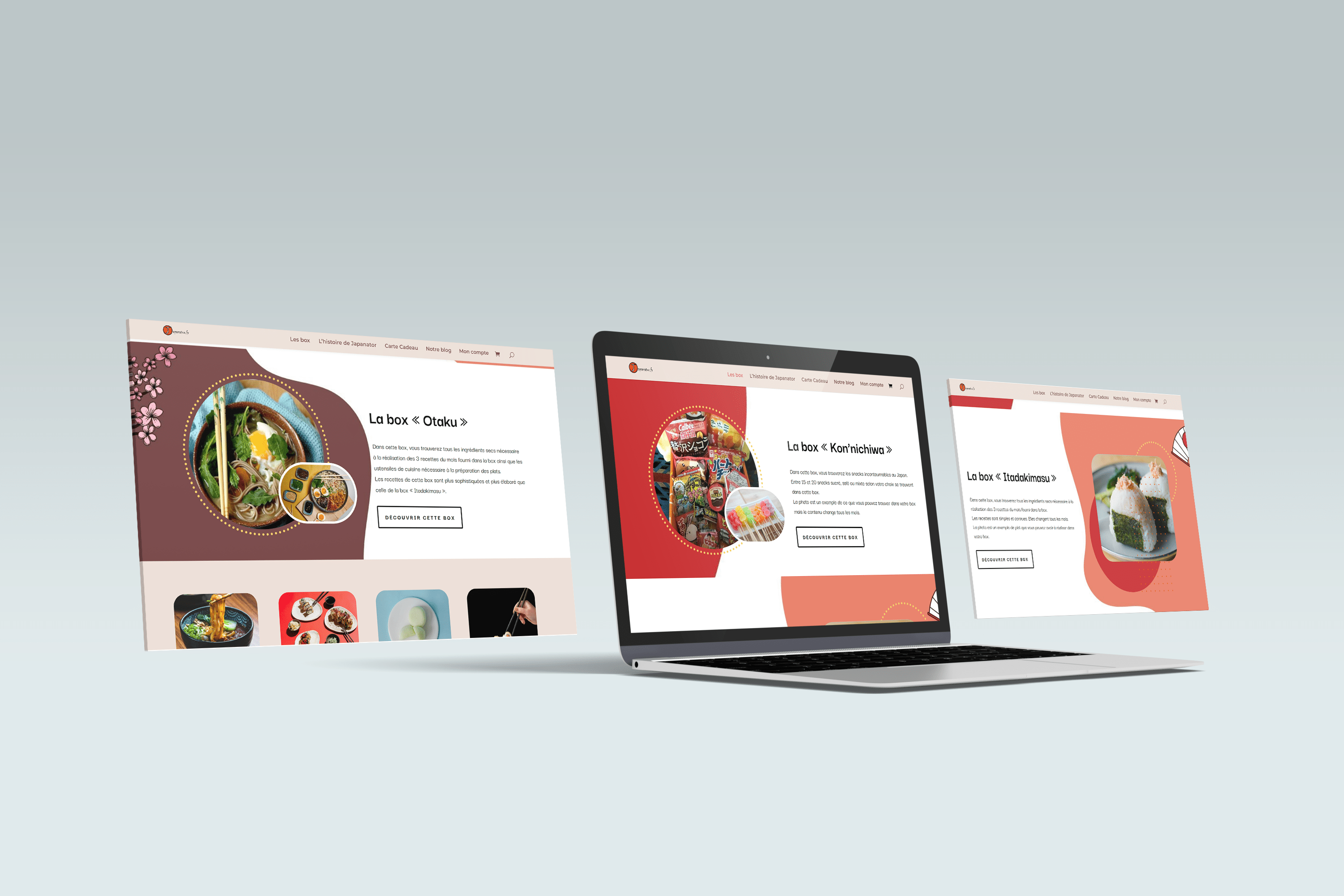 Site web vitrine de vente de plats japonais à emporter